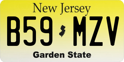 NJ license plate B59MZV