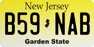 NJ license plate B59NAB