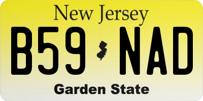 NJ license plate B59NAD