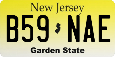 NJ license plate B59NAE