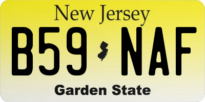 NJ license plate B59NAF