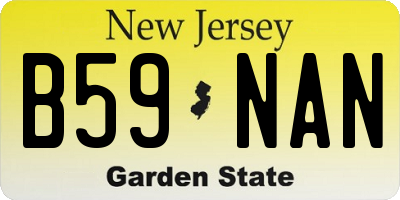 NJ license plate B59NAN