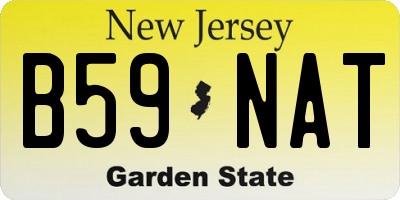 NJ license plate B59NAT