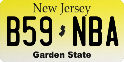 NJ license plate B59NBA
