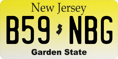 NJ license plate B59NBG