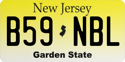 NJ license plate B59NBL