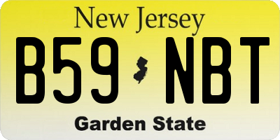 NJ license plate B59NBT