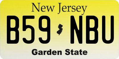 NJ license plate B59NBU