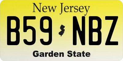 NJ license plate B59NBZ