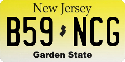 NJ license plate B59NCG
