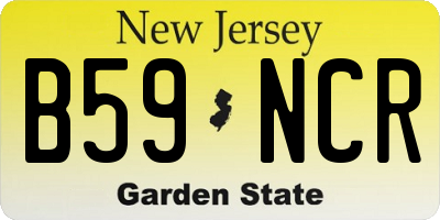 NJ license plate B59NCR