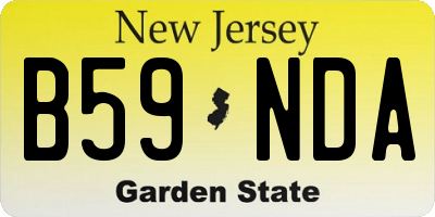 NJ license plate B59NDA