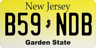 NJ license plate B59NDB