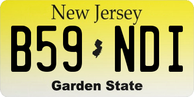 NJ license plate B59NDI