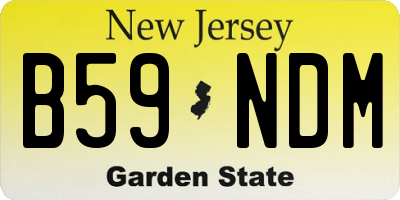 NJ license plate B59NDM