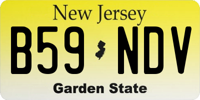 NJ license plate B59NDV