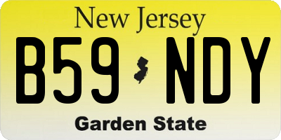 NJ license plate B59NDY