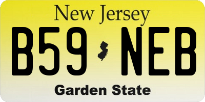 NJ license plate B59NEB