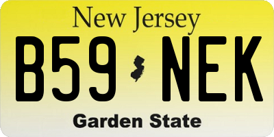 NJ license plate B59NEK
