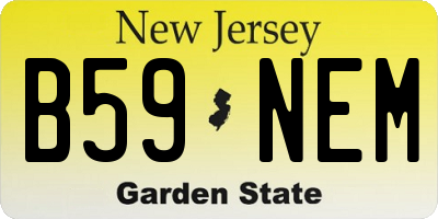 NJ license plate B59NEM