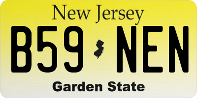 NJ license plate B59NEN