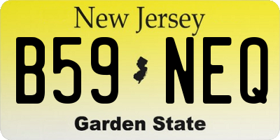 NJ license plate B59NEQ