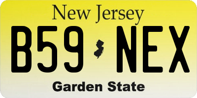NJ license plate B59NEX