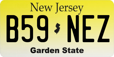 NJ license plate B59NEZ