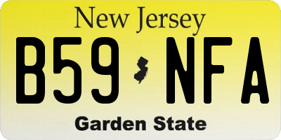 NJ license plate B59NFA