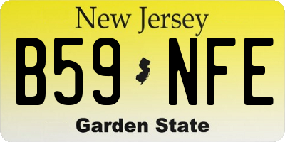 NJ license plate B59NFE