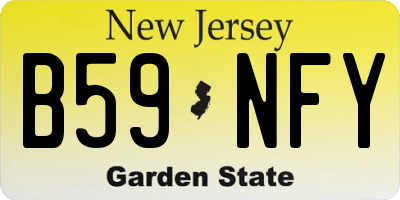 NJ license plate B59NFY