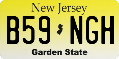 NJ license plate B59NGH