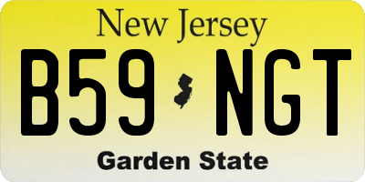 NJ license plate B59NGT
