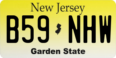 NJ license plate B59NHW