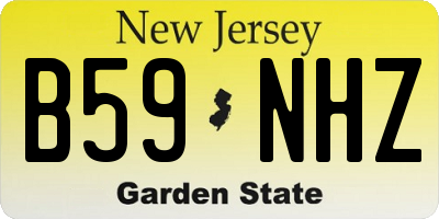 NJ license plate B59NHZ