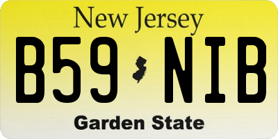 NJ license plate B59NIB