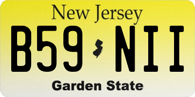 NJ license plate B59NII