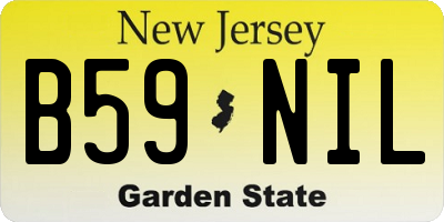 NJ license plate B59NIL
