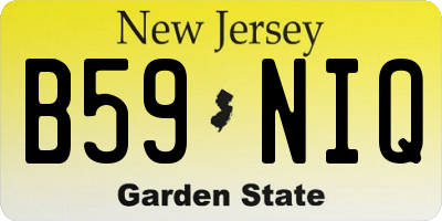 NJ license plate B59NIQ