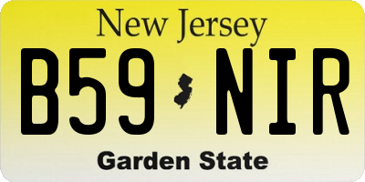 NJ license plate B59NIR