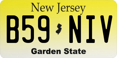 NJ license plate B59NIV