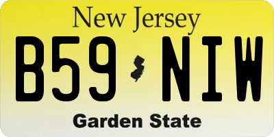 NJ license plate B59NIW
