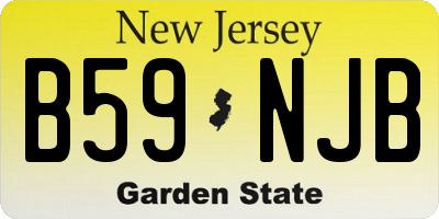 NJ license plate B59NJB