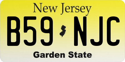 NJ license plate B59NJC