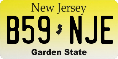 NJ license plate B59NJE