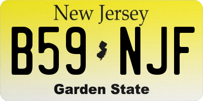 NJ license plate B59NJF