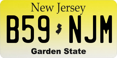 NJ license plate B59NJM