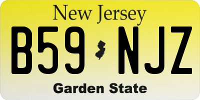 NJ license plate B59NJZ