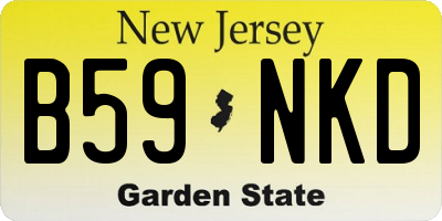 NJ license plate B59NKD