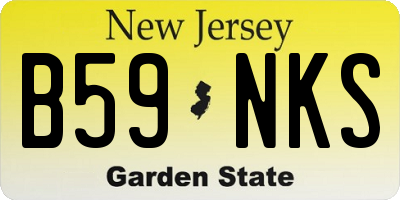 NJ license plate B59NKS